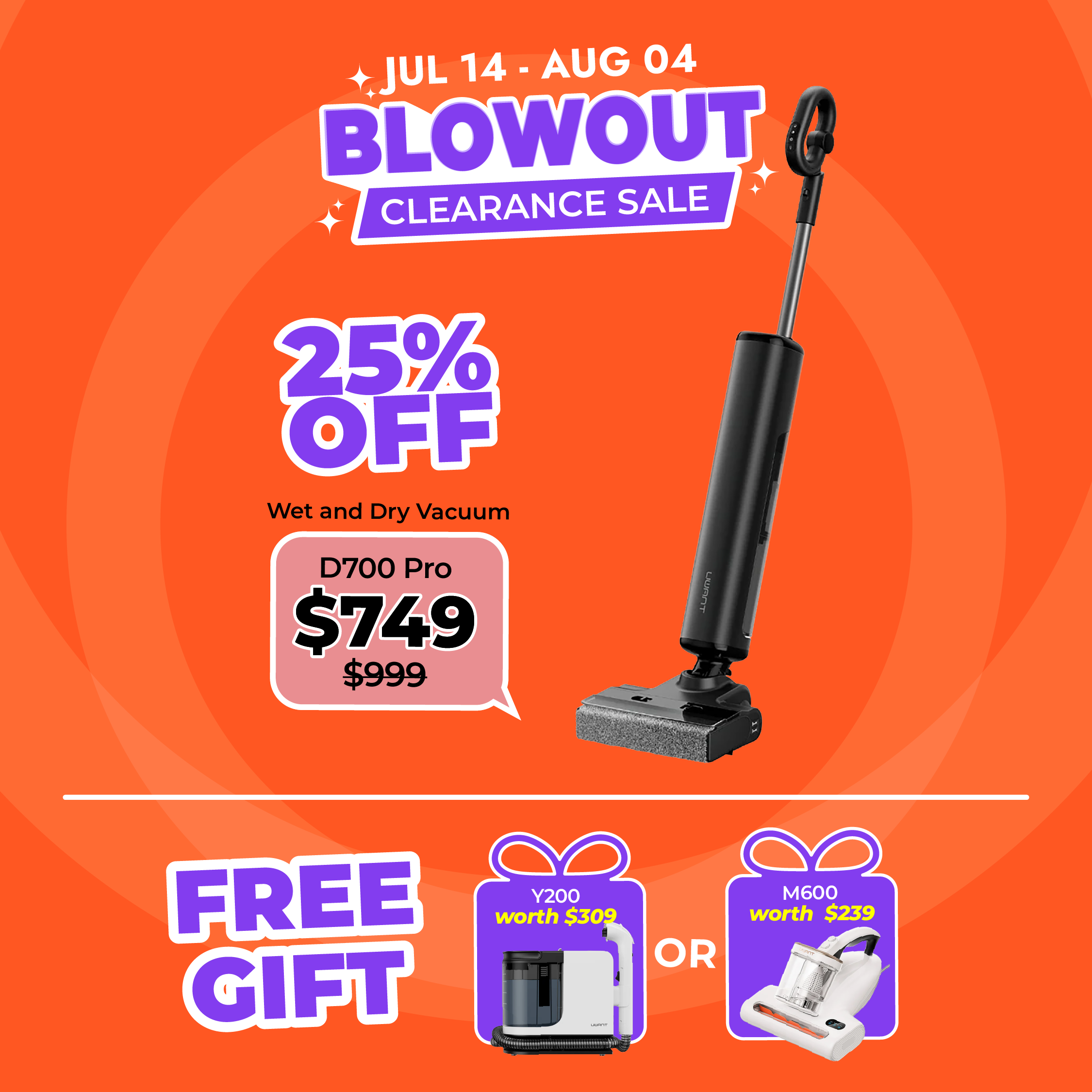 UWANT D700 Pro Advanced Wet and Dry Vacuum