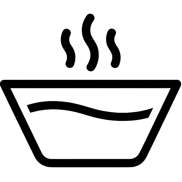 Simple hot water line icon