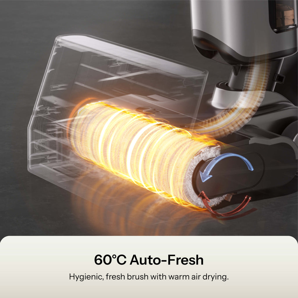 UWANT D500 Pro 60C hot air drying keeps the brush roller hygienic and fresh

