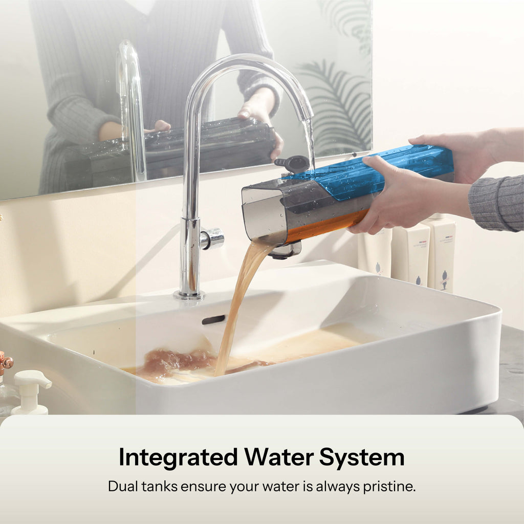 UWANT D500 Pro integrated water system with dual tanks for clean and dirty water separation