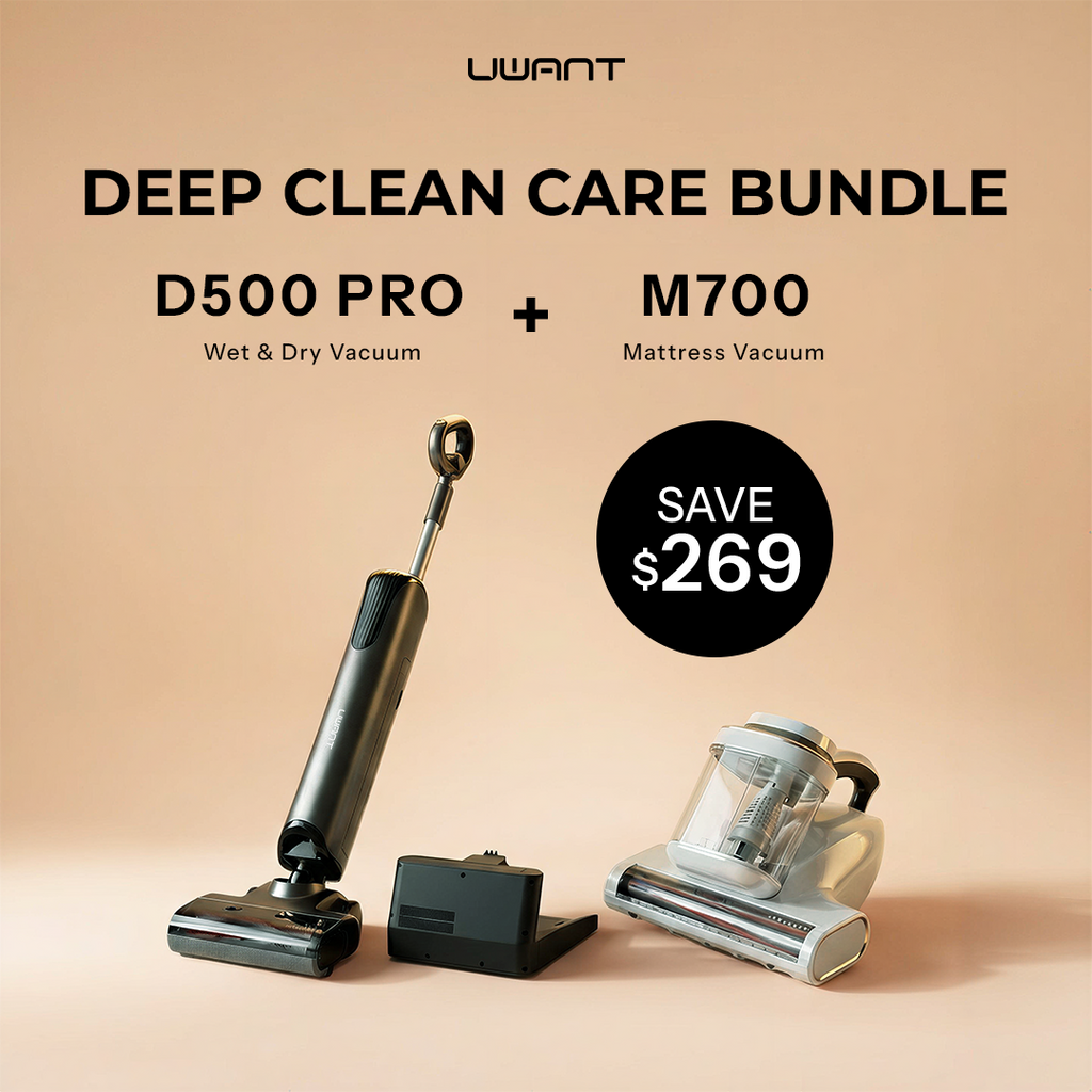 UWANT D500 Pro wet dry vacuum and M700 mattress vacuum bundle for deep cleaning home Australia