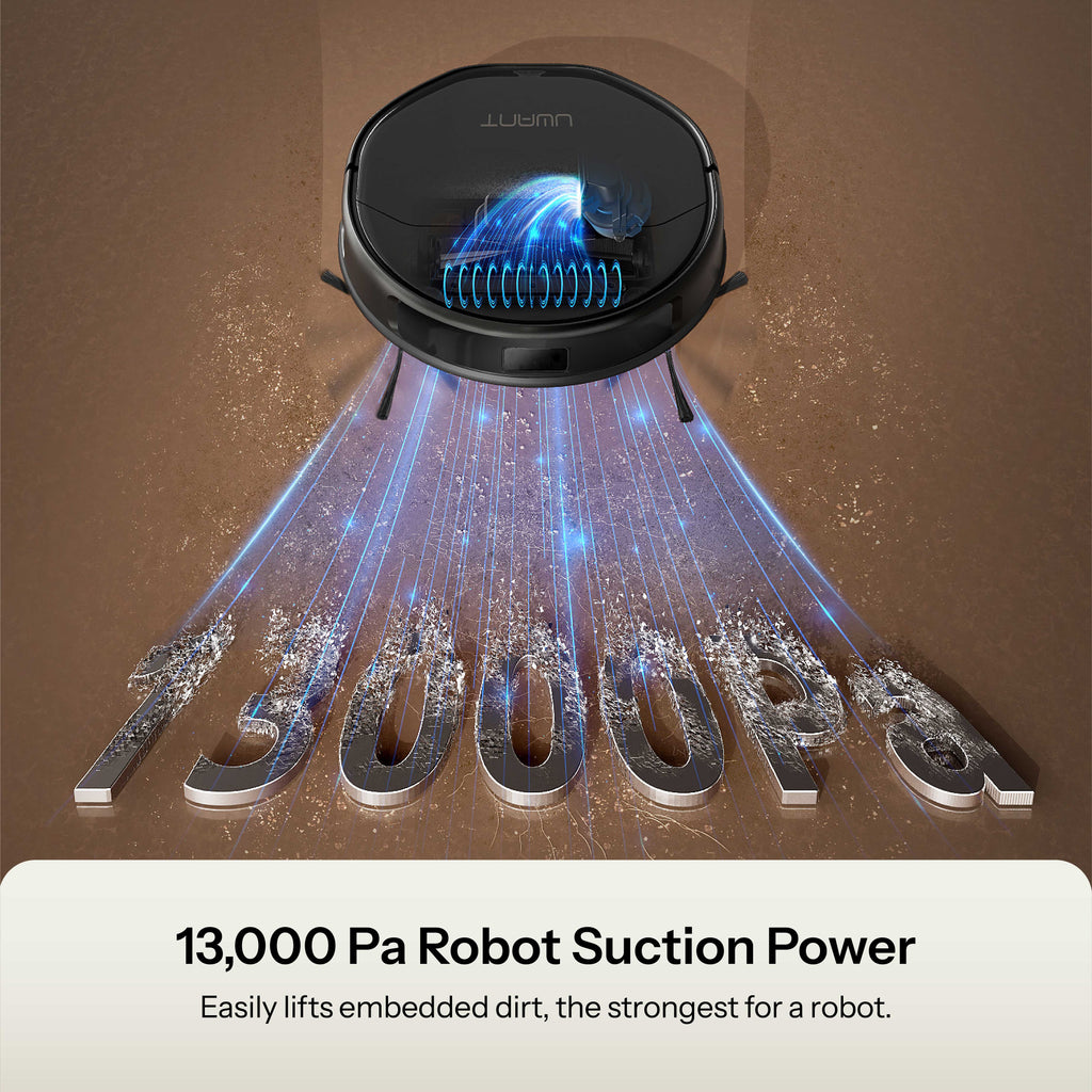 UWANT U300 robot vacuum 13000Pa strong suction power for deep cleaning Australia