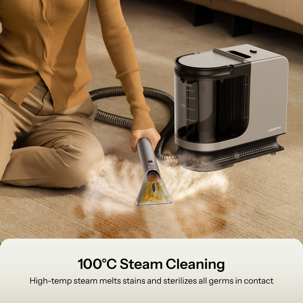 UWANT Y200S 100 degree steam cleaning removing stains and killing germs on carpet Australia